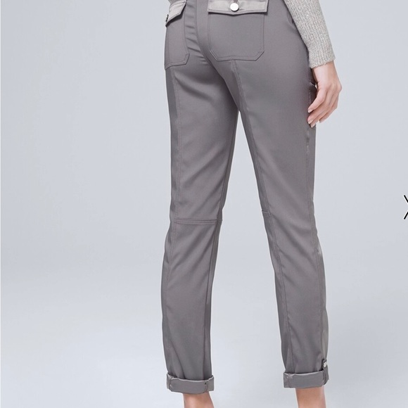 WHBM satin trim long pants Sz 10 - Picture 3 of 4